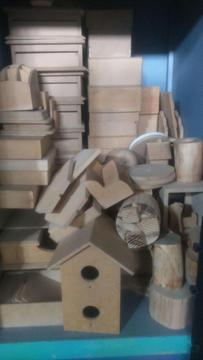 Lote de cajas en madera mdf sin pintar