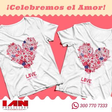 Camisetas para parejas ¡Dia de amor y amistad!