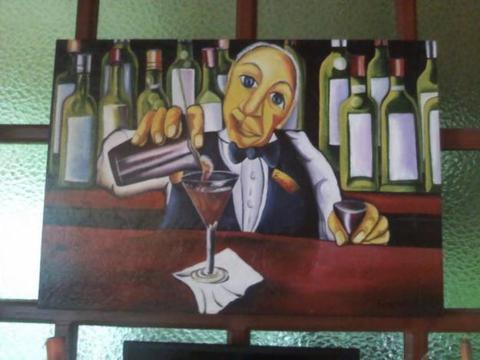 hermosa pintura barman