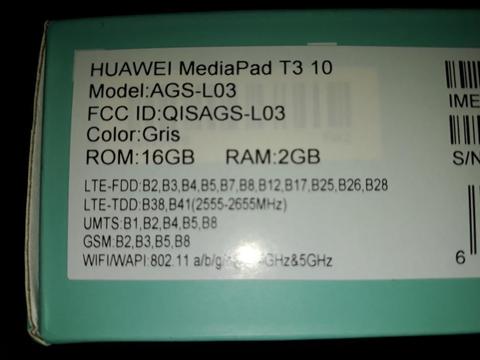 Table Huawei Mediapad T3 10 16g