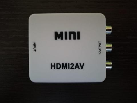 Hdmi2av Mini Convertidor 1080p Hdmi Compuesto 3 Rca Sistema