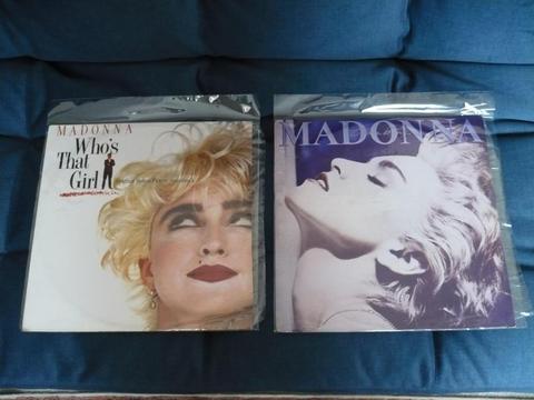 Dos LPs Madonna True Blue Who's that girl vinilo disco acetato