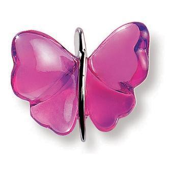 Collar De Cristal Parme Papillon Mariposa De Lalique Francia
