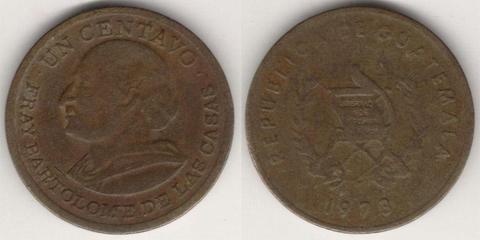 Moneda Guatemala 1 centavo 1973