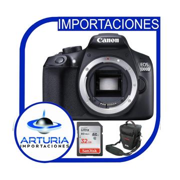 Canon 1300D SOLO CUERPO Memoria 32gbs 80mbs Bolso
