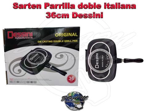 Sartén Parrilla doble italiana 36cm Dessini