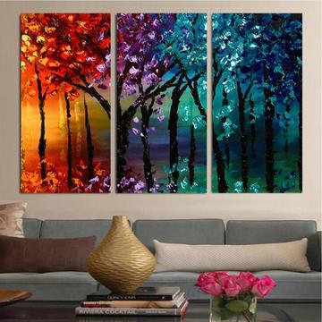Elegante cuadro Triptico Bosque ideal para decorar todos tus espacios 4573