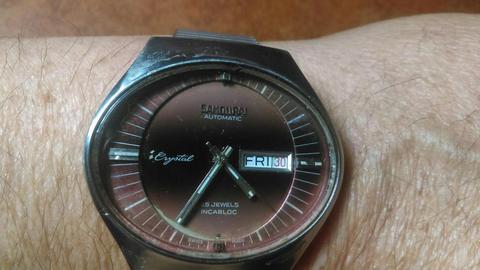 VENDO O CAMBIO PERMUTO BONITO RELOJ SAMURAI AUTOMATICO SUIZO