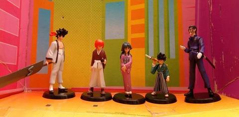 set 5 figuras importadas anime samurai X apx 8 cm e alto