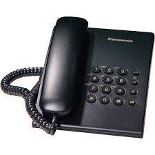 Telefono alambrico panasonic TS 500 blanco o negro ideal cabinas internet hoteles hospitales call center