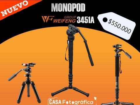 Weifeng HJ3451A Pro Aluminio Monopod trípode para cámara