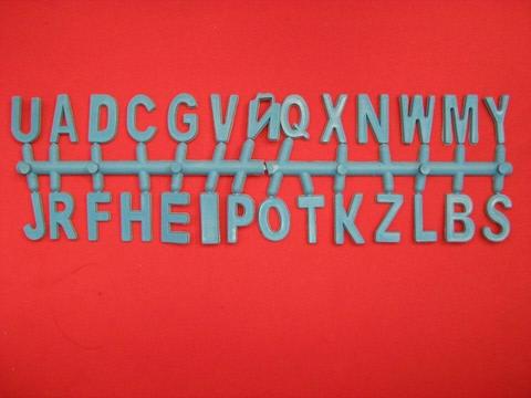 Abecedario 2cm tipo aplique alfabeto para modelado de pastillaje