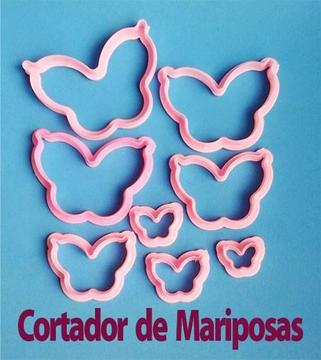 Set cortador de mariposa para fondant porcelana fría y fomi flexible