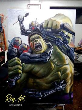 Hulk Òleo sobre Lienzo negociables