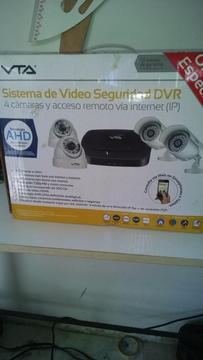 Sistema de Video Seguridad DVR, 4 Cámaras y acceso remoto vía internet. Estado Nuevo