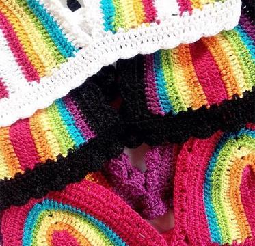 tops arcoiris de verano tejidos crochet