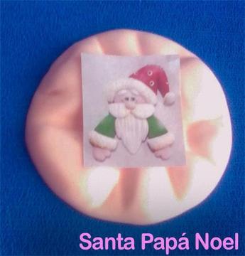 Molde en Silicona Santa papa Noel para apliques en foamy o fondant