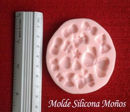 Molde flexible moños para fondant crea apliques en pasta o foami