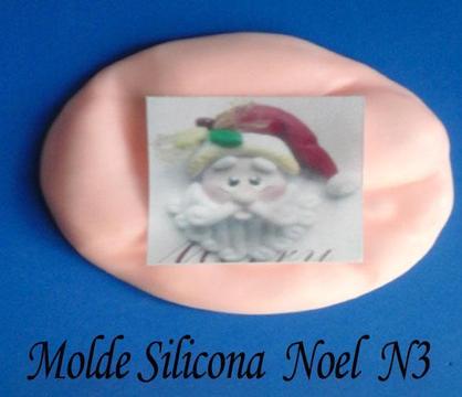 Molde flexible navidad cara papa noel N3 crea aplique en pasta