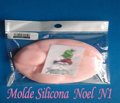 Molde Silicona papa Noel Santa navidad N1 crea apliques en pasta