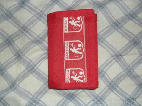 Billetera del america de cali, rojo deportivo, CASUAL