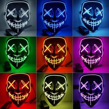 Mascaras de the purge para halloween con led en colores