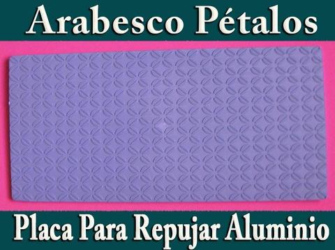 Arabesco para repujar aluminio pétalos y manualidades en Arte Ruso