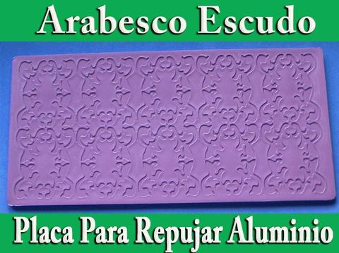 Placa Arabesco Escudo Para Repujar Aluminio y texturizado de fomy