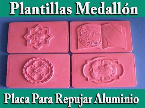 Set Medallón plástico Para Repujar Alumino Metal Marcador de Pasta