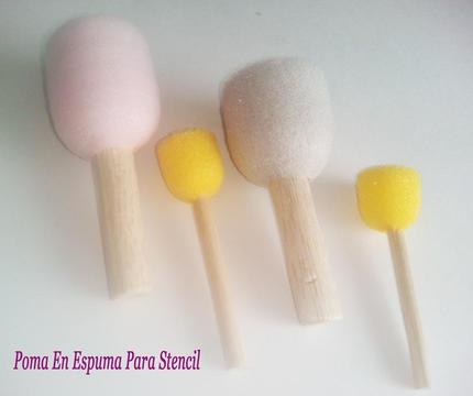 SET POMAS EN GOMA ESPUMA PARA STENCIL Y DIFUMINAR GOMA EVA