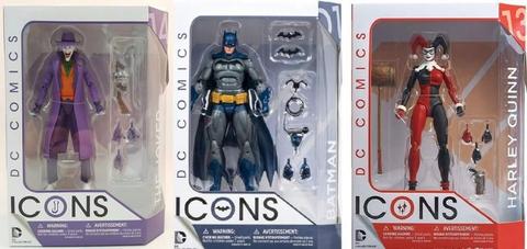 Figuras Batman, Joker, Harley Dc Icons