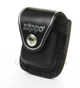 Estuche Original Zippo En Cuero Para Encendedores Con Clip