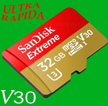 Nueva Memoria Sandisk Extreme V30 32gb Micro Sdhc 90ms U3 4k