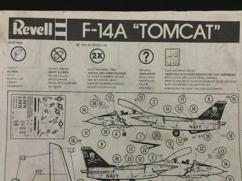 Partes de AeroModelo Tomcat F14 De Revell