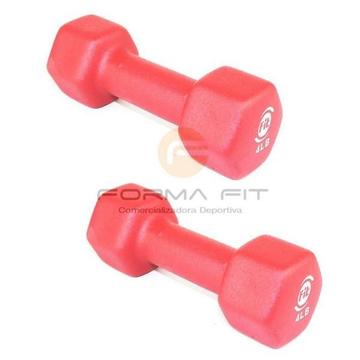 PAR DE PESAS HEXAGONALES EN NEOPRENO DE 4 LIBRAS SPORT FITNESS