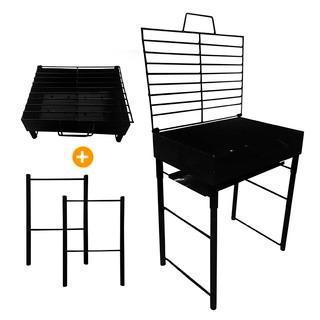 Asador de carbón portatil y desarmable