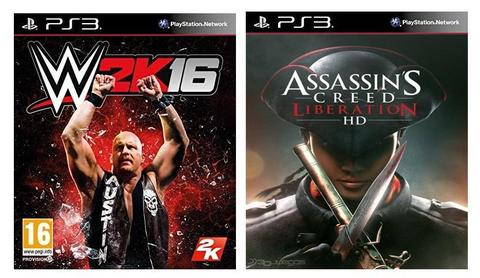 Combo Ps3 WWE 2K16 y Assasin Creed Lberation