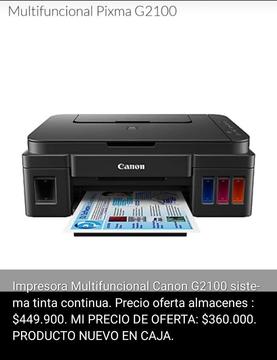 Impresora Multifuncional Canon G2100