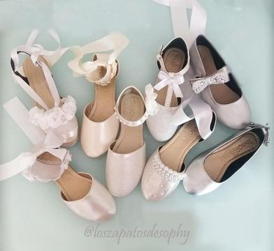 Zapatos primera comunion / Damitas/ Pajecitas / Bautismo/ Zapatos para niñas