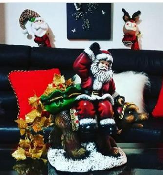 Papa Noel en Ceramica Mas Dos Muñecos