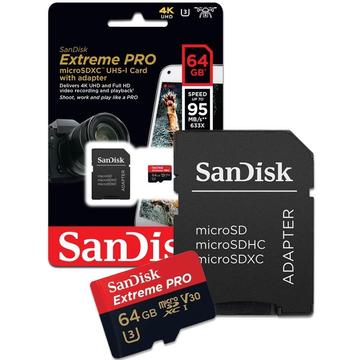 MEMORIA MICRO SD 64GB C10 4K U3 EXTREME PRO CAMARA