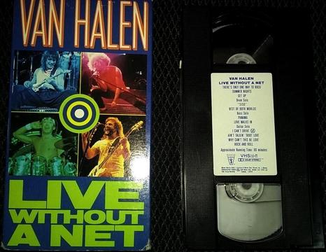 Van Halen en Vivo LIVE WITHOUT A NET en formato de VHS