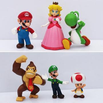 Mario Bross Figuras Coleccionables Set 6 Personajes ORIGINAL