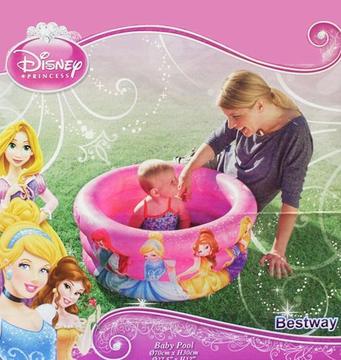 Piscina Bebe Inflable Disney Princesas Infantil Acolchada