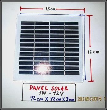 Panel Solar En Vidrio 12v. 1w