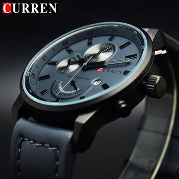 Reloj Curren 8217 Casual Hombre Deportivo Hebilla Cuero