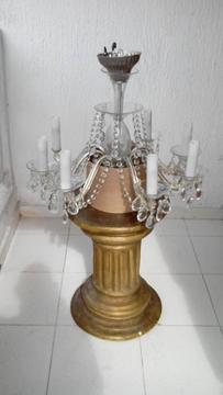 Lámpara Antigua, en Cristal de Murano, 8 Brazos