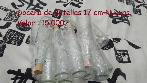 Botellas De Vidrio Con Corcho Docena