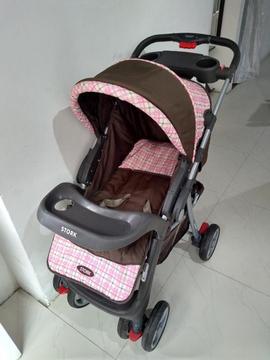 Coche Cafe con Rosado para Bebe