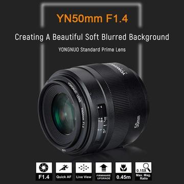 Lente YONGNUO YN50mm F1.4 Standar Prime Lens Para Canon